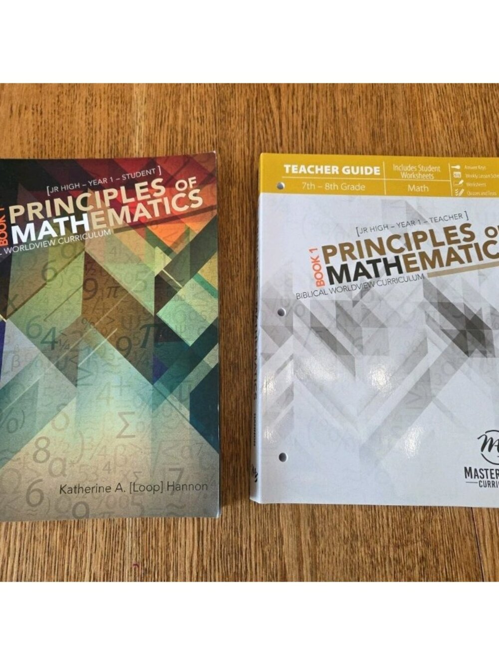 New Masterbooks Principles of Mathematics Book 1 & Teacher Guide Set 7th 8th